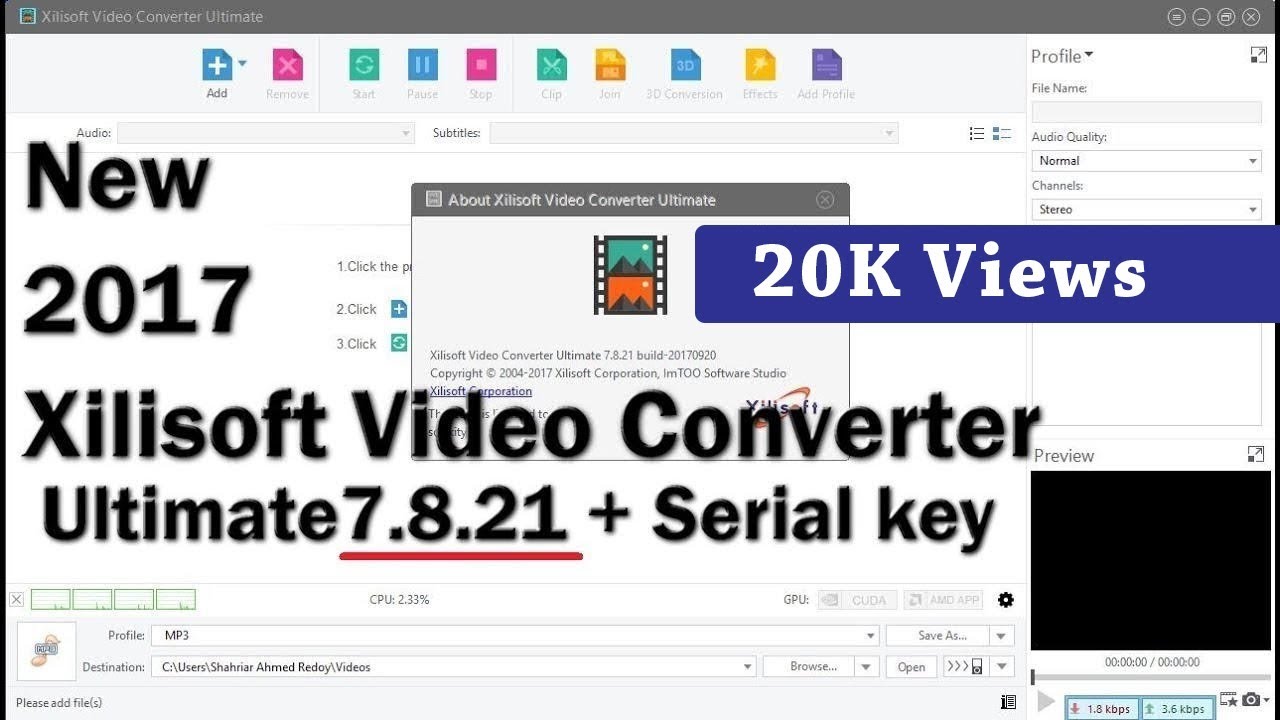 Serial key xilisoft video converter ultimate 7.8.21